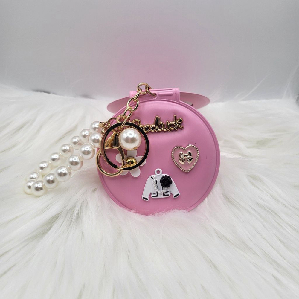 Designer Keychain Mirror Compact